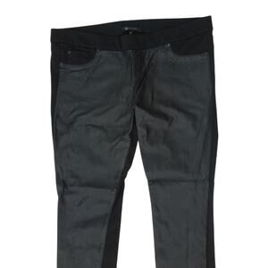 15 FIFTEEN Casual Pants size 32 Womens Black Faux Leather Front
